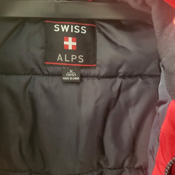 Swiss Alps Boys Snow red Jacket Detachable Hood Size M(10/12) - Picture 6 of 10
